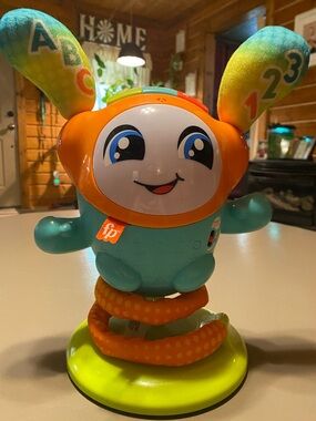Fisher-Price Teal & Orange Musical Learning Bunny Toy